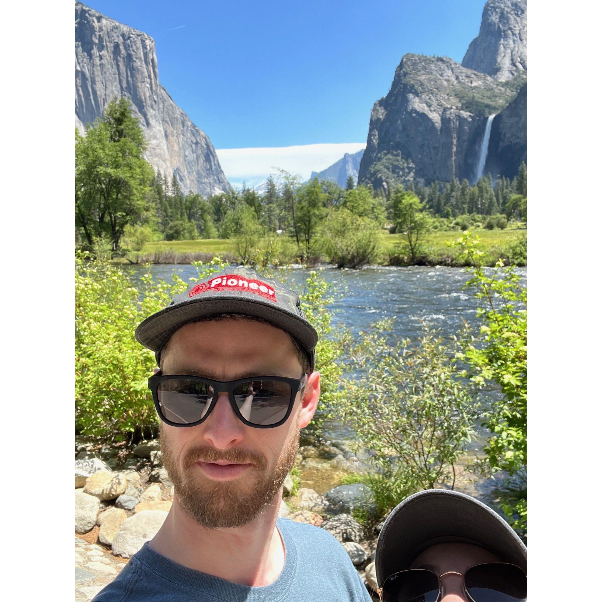 Post engagement trip to Yosemite. Can you find the bride?