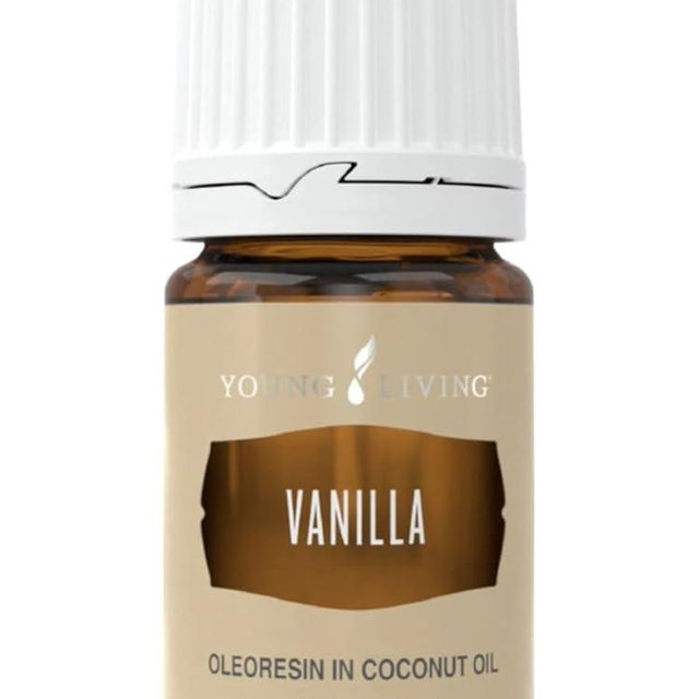 Young Living Vanilla 5ml Essential Oil - Warm, Soothing Aroma - Aromatic Diffuser or Topical use - Natural Sweet Scent - Vanilla Planifolia with Fractioned Coconut Oil