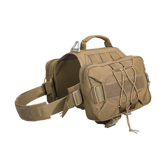 EXCELLENT ELITE SPANKER Dog Pack Hound Backpack Saddle Bag for Travel Camping Hiking Medium & Large Dog with 2 Capacious Side Pockets