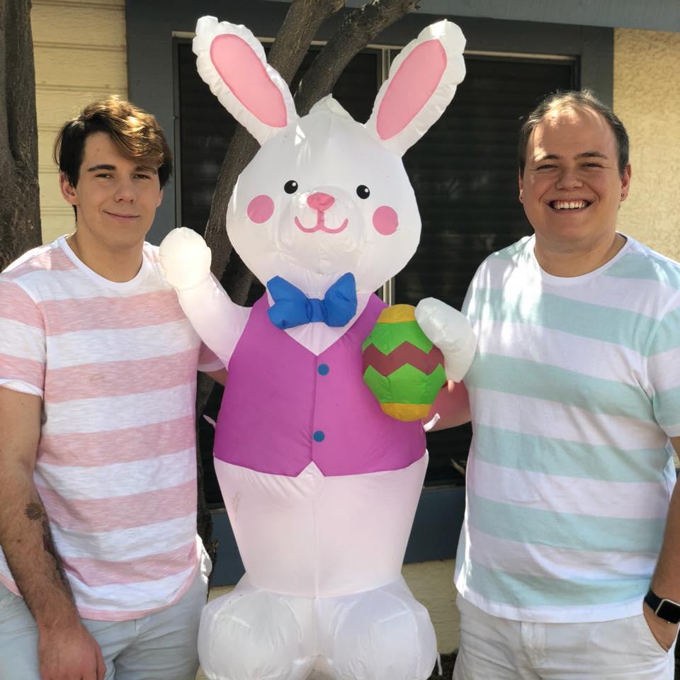 Easter when I made him get a matching shirt to be cute.