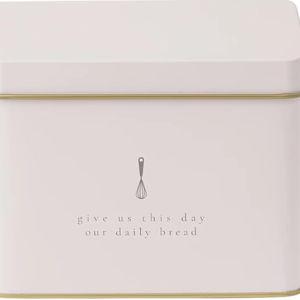 Recipe Tin in Cream | Classic and Neutral | Includes 25 Blank Recipe Cards | Gold Metallic Interior | w/Whisk Design Printed | Made from Heavy Steel | Decorative Recipe Box Holder | Recipe Card Holder
