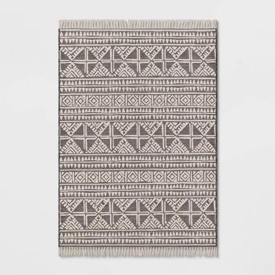 Tasseled Outdoor Rug Charcoal - Opalhouse™