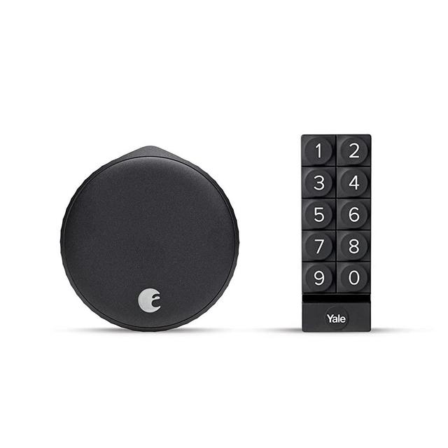 August Wi-Fi Smart Lock + Smart Keypad, Matte Black - Add Key-Free Access to Your Home - Great for Guests and Vacation rentals