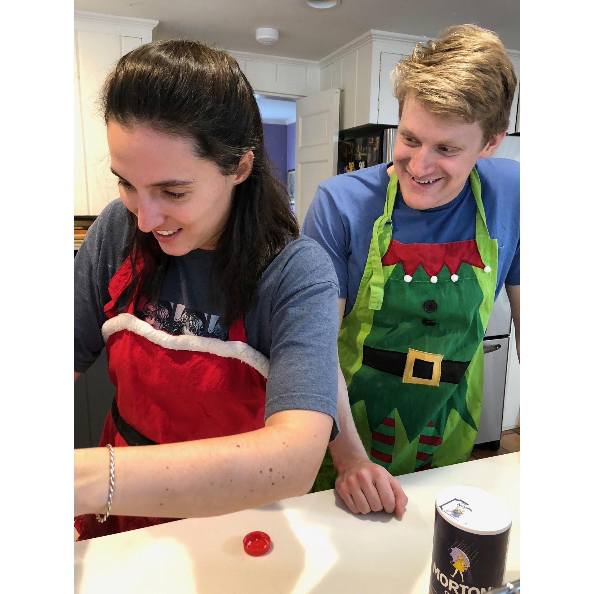 mike has been inducted into many Wilks family traditions, including the annual Christmas cookie making extravaganza