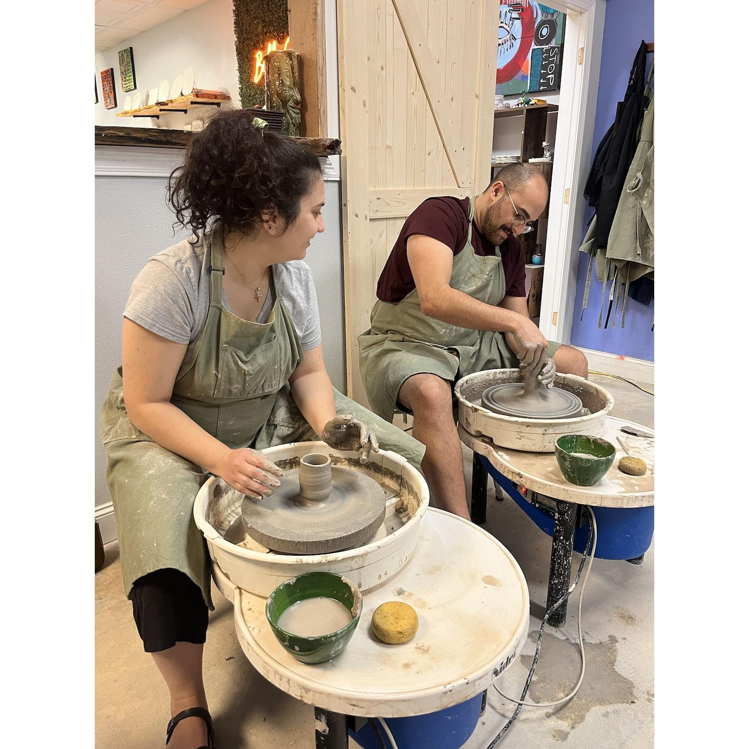 Our first pottery class! - 2024