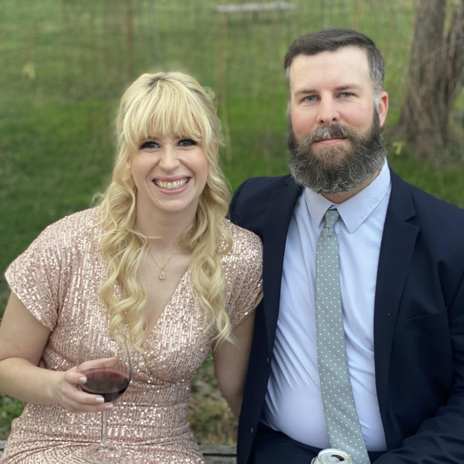 Having a good time at the Widmayer wedding.