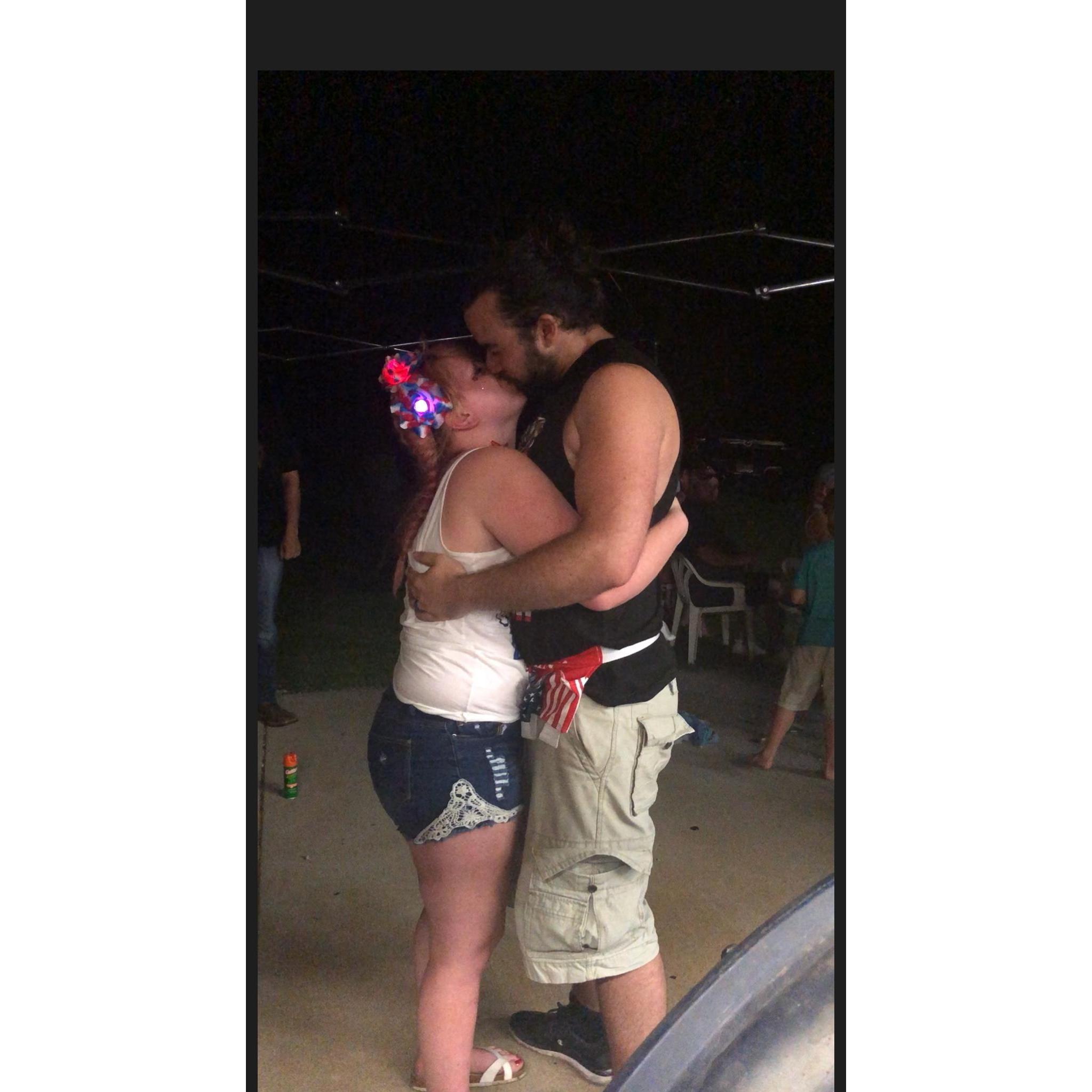 When I said "Yes!" My face is red from crying and my makeup is a little smeared!