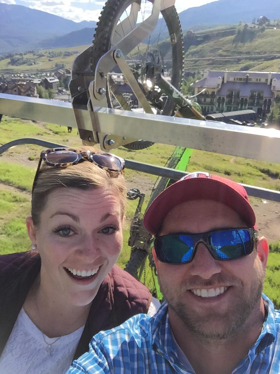 Summer Chair Lift Ride, Crested Butte - Cortneys first visit!