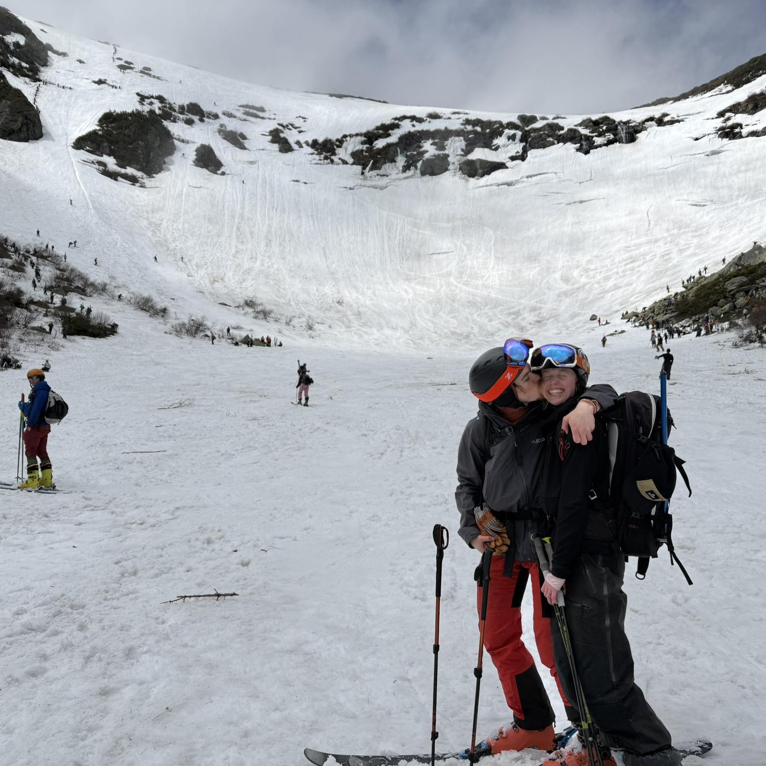 Post engagement and post ski of the lower chute