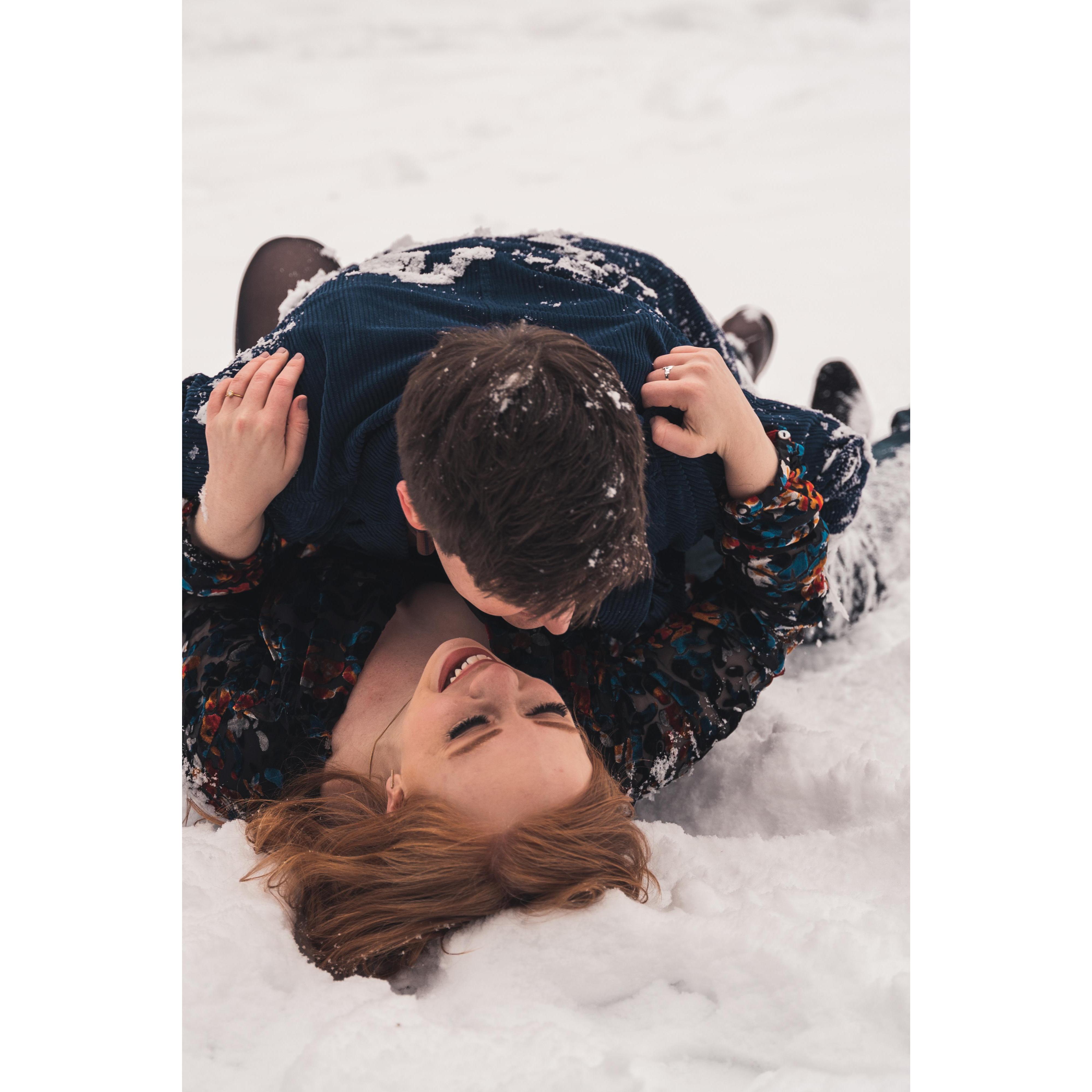 We couldn't stop laughing during this entire engagement shoot!