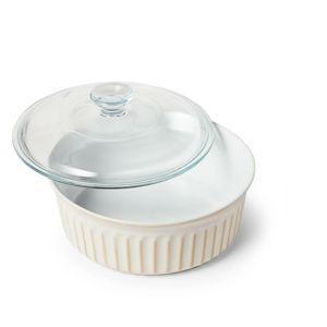 Sur La Table Round Baker with Lid, 2 qt. - White
