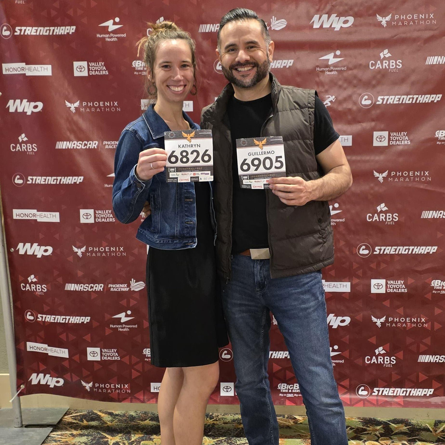 Feast of Our Lady of Guadalupe. Morning mass, picked up our tags for our first 10K, then celebrated a posada. Kathryn tells Guillermo she thinks she wants to be his wife someday.