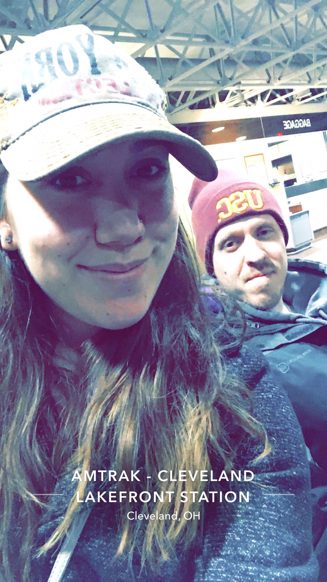 Catching the train to Boston
