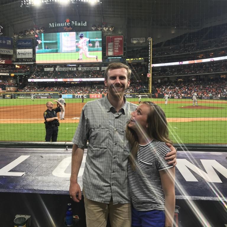 Getting introduced to all of the Houston things. Go Astros!