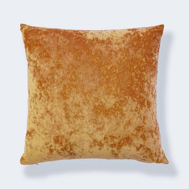 20"x20" Oversize Soft Crushed Velvet Square Throw Pillow Yellow - freshmint