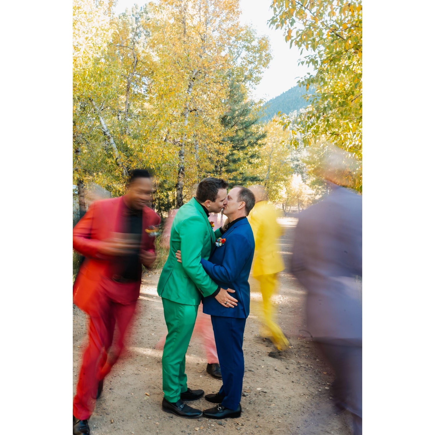 A moment of fun in the forest.