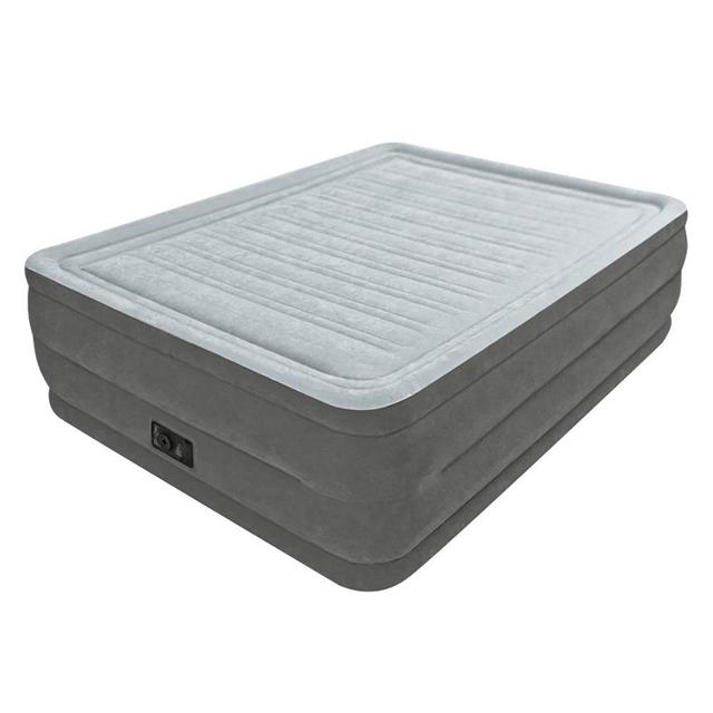 Intex Comfort Plush Elevated Dura-Beam Airbed with Built-in Electric Pump, Bed Height 22", Queen