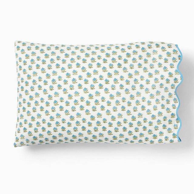 Begonia Standard Set of 2 Pillowcase, Lagoon