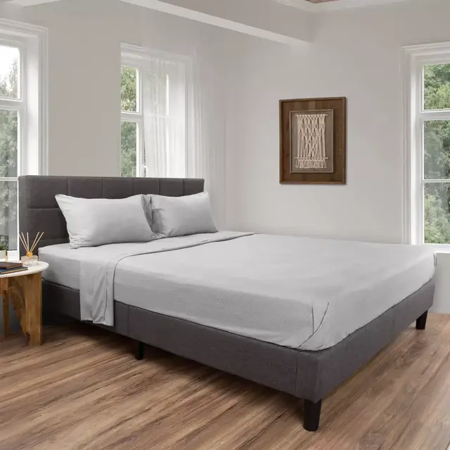 Nottingham Home Brushed Microfiber King Sheet Set in Platinum