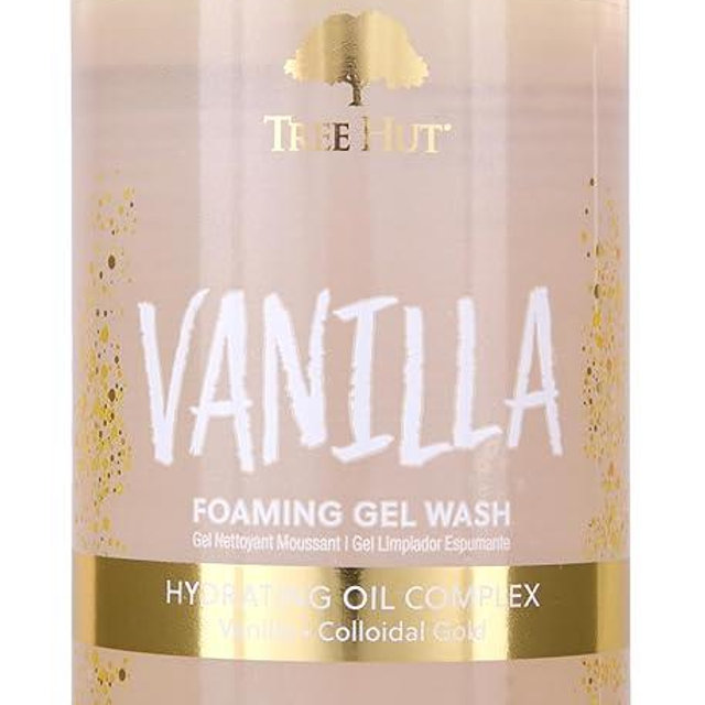 Tree Hut Foaming Gel Body Wash - Vanilla - 18 fl oz - Cleanses, Soothes, and Renews in the Shower - Made with Shea Butter