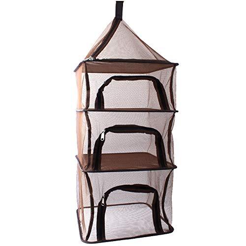 Camping Dry Net-4 Layer Outdoor Hanging Foldable Drying Rack, Camping Organizer Mesh Dryer Storage for Home Picnic BBQ Tableware/Dishes/Food/Vegetables/Fruit/Clothing