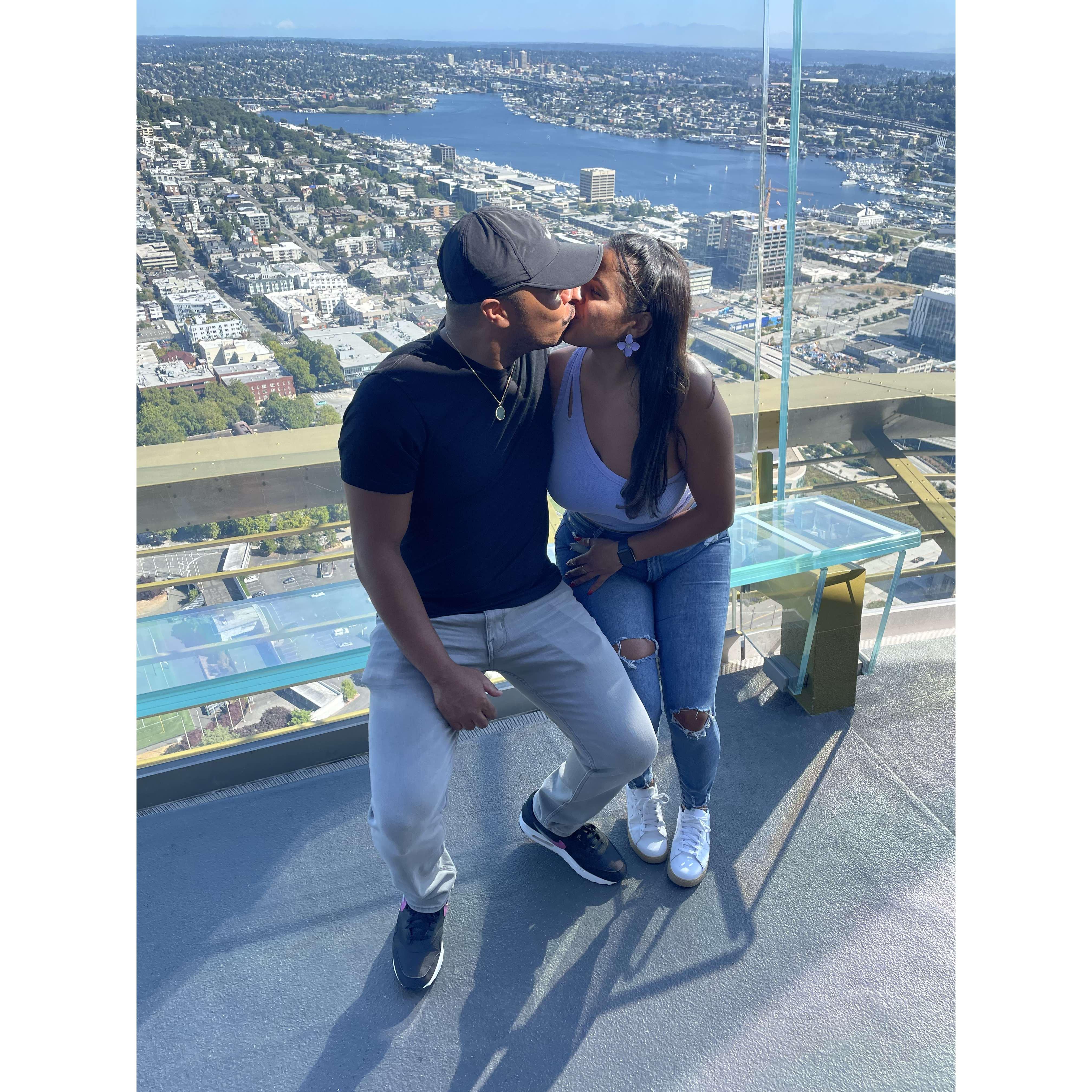 At the Space Needle in Seattle