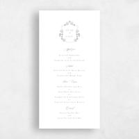 White Wedding Menu - Valentina