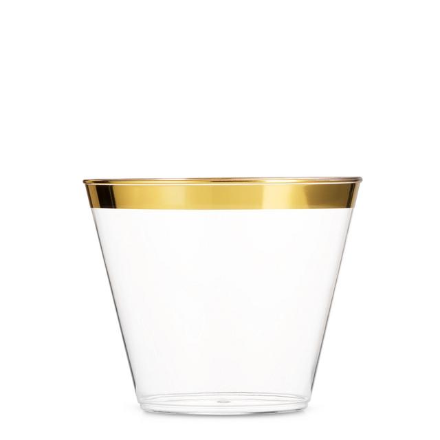 Gold Plastic Cups 9 Oz (100)