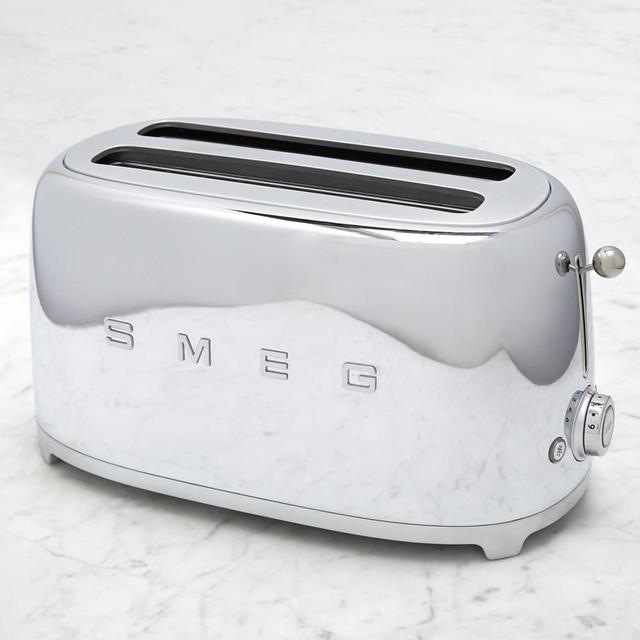 Smeg 4-Slice Toaster, Chrome