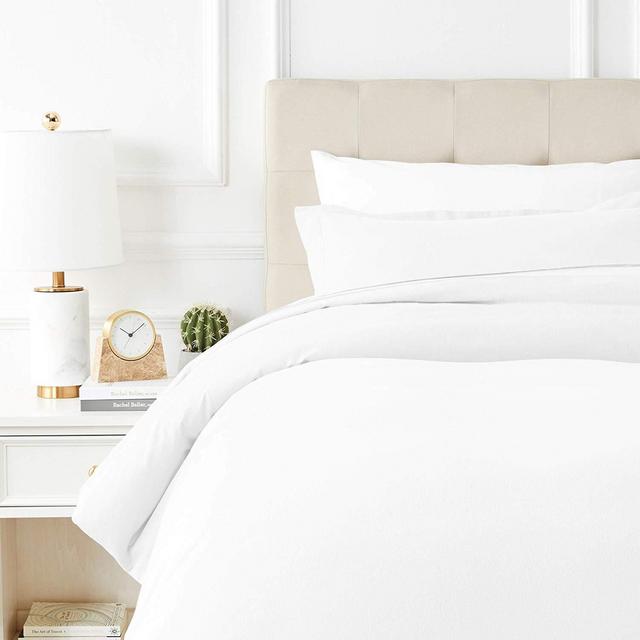 Mayfair Linen 800 Thread Count 5Pc White King/Cal King Duvet Cover, 100% Long Staple Egyptian Cotton Quilt Cover Silky Soft, Breathable with Hidden Zipper Closure
