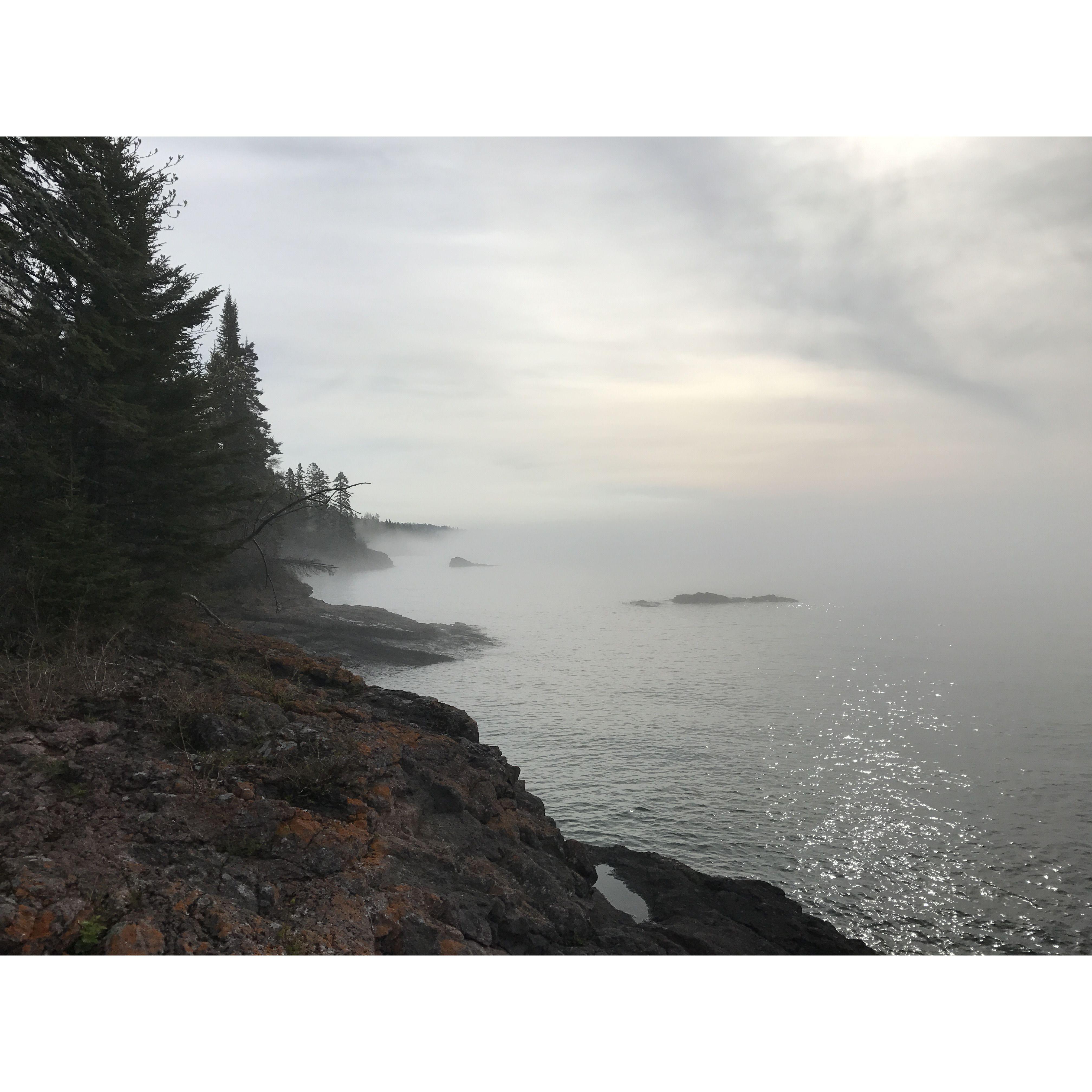 Lake Superior's North Shore.  Ives swims every day it's not icy.