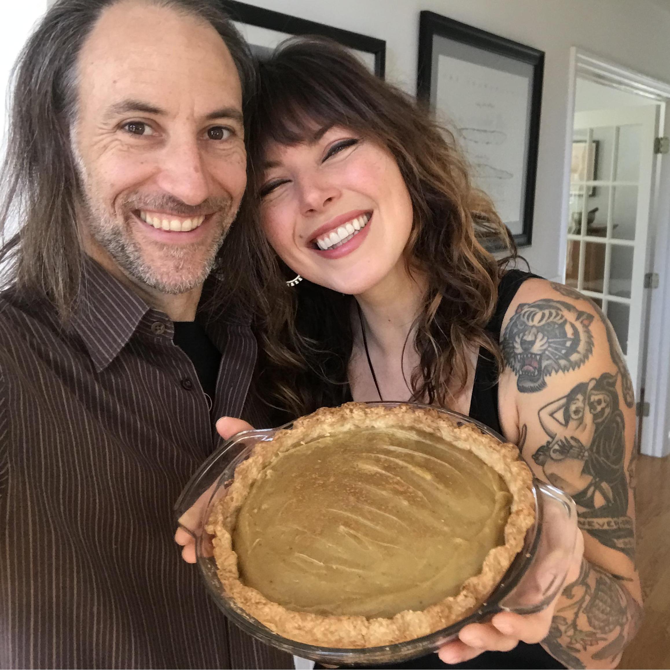 We clean up sometimes. *Delicious vegan pumpkin pie by Alexis.