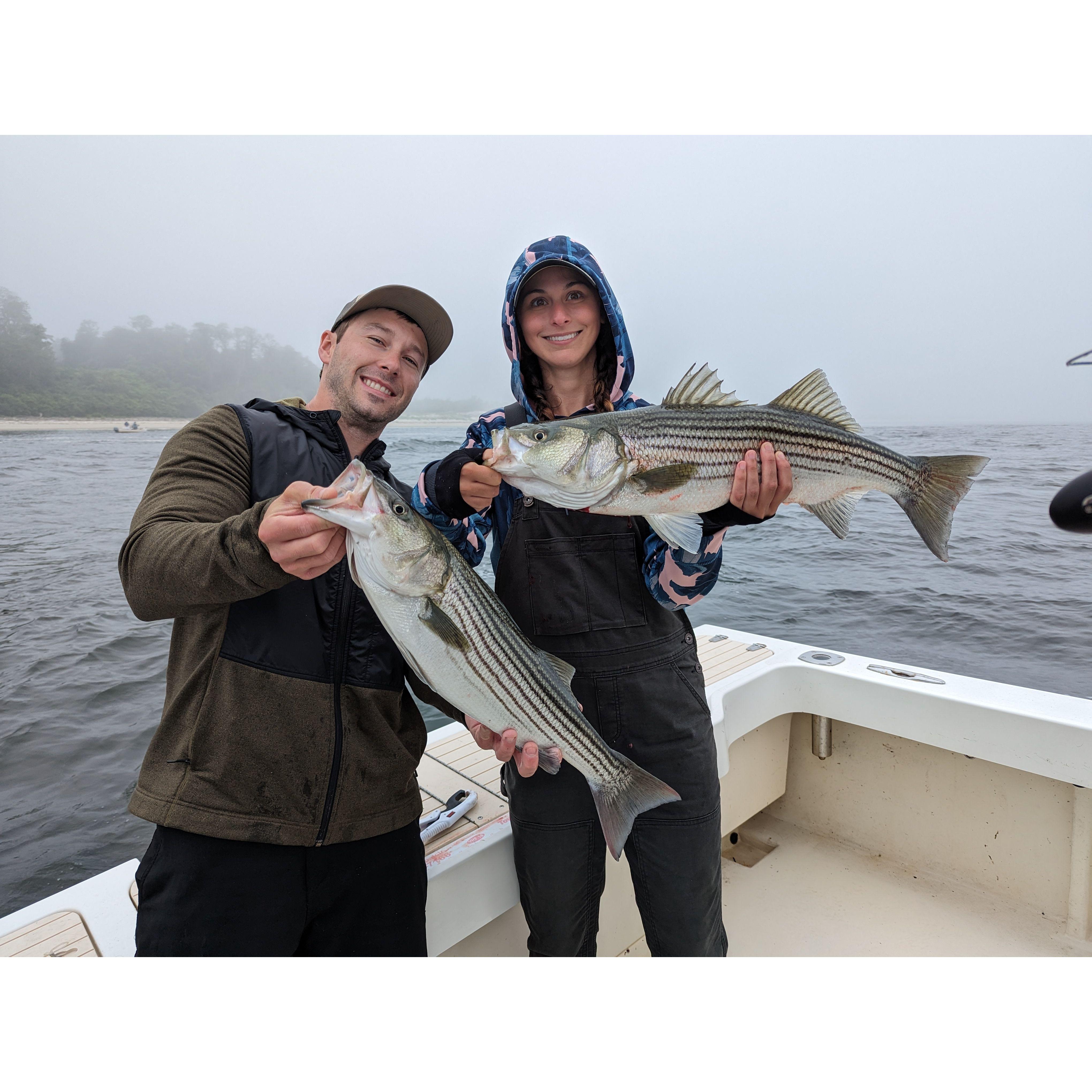 Our fourth striper bass charter in Newburyport 7/1/23