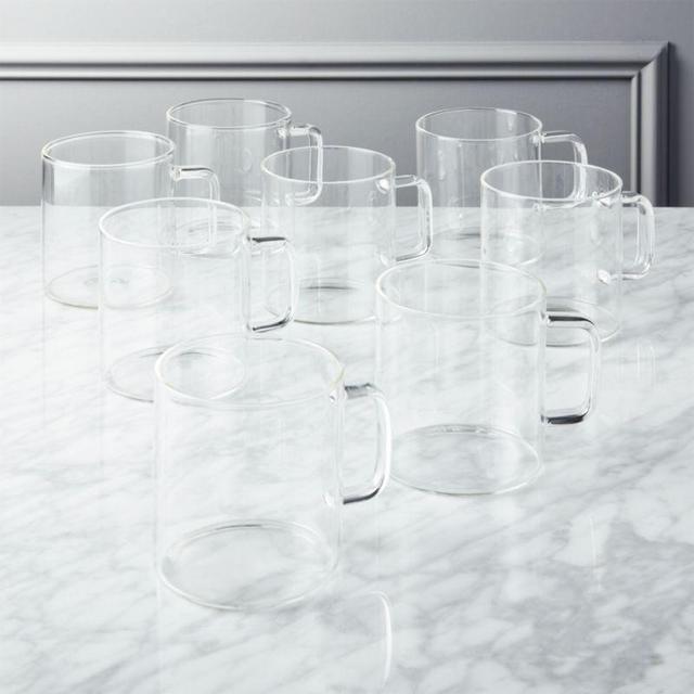 set of 8 cantina glass mugs