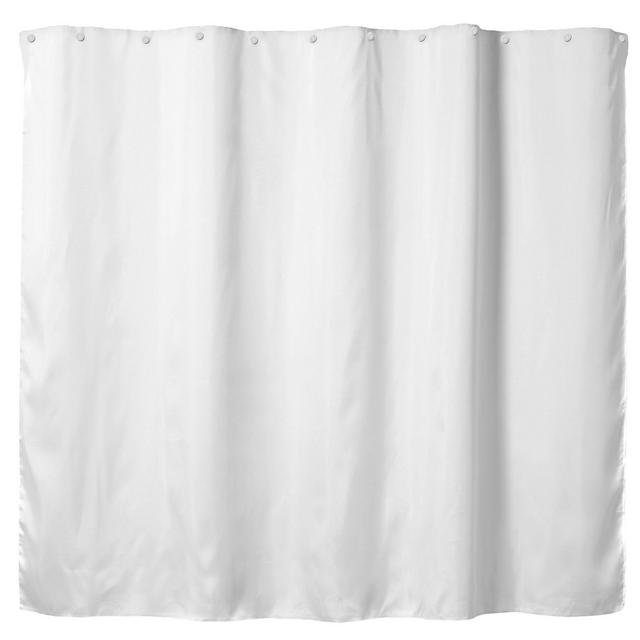 Hookless Fabric Snap-In Shower Curtain Liner, 70 x 54, White