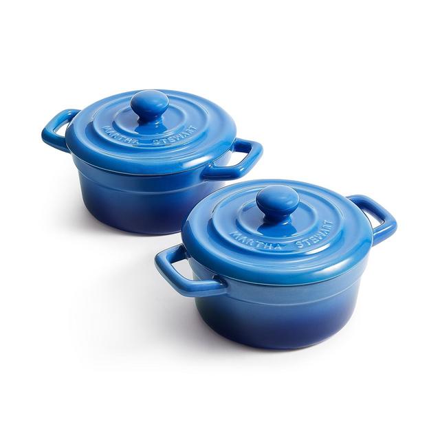 Martha Stewart Collection 10-Oz. Stoneware Cocottes, Set of 2, Created for Macy's
