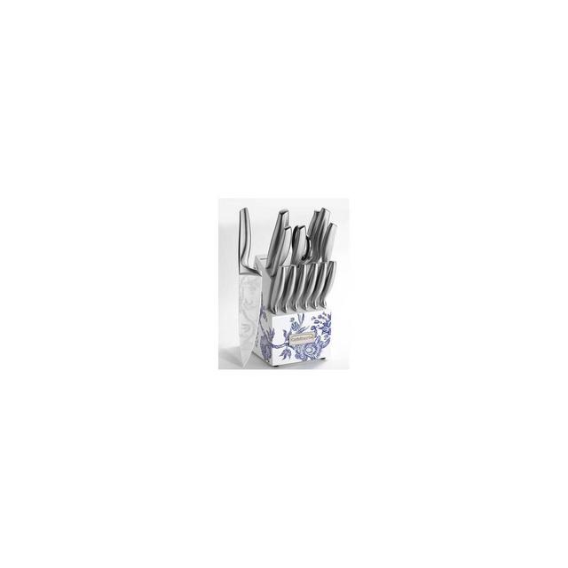 Cuisinart Caskata 15pc German Stainless Steel Cutlery Block Set - Floral Landscape
