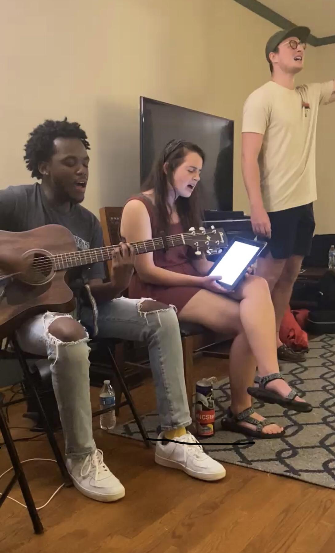 Love worshipping together. Low quality picture, but wow these moments.