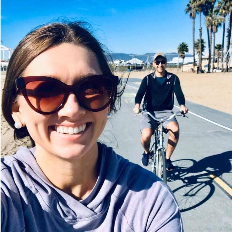 Biking the coast in Santa Monica. December 2019.