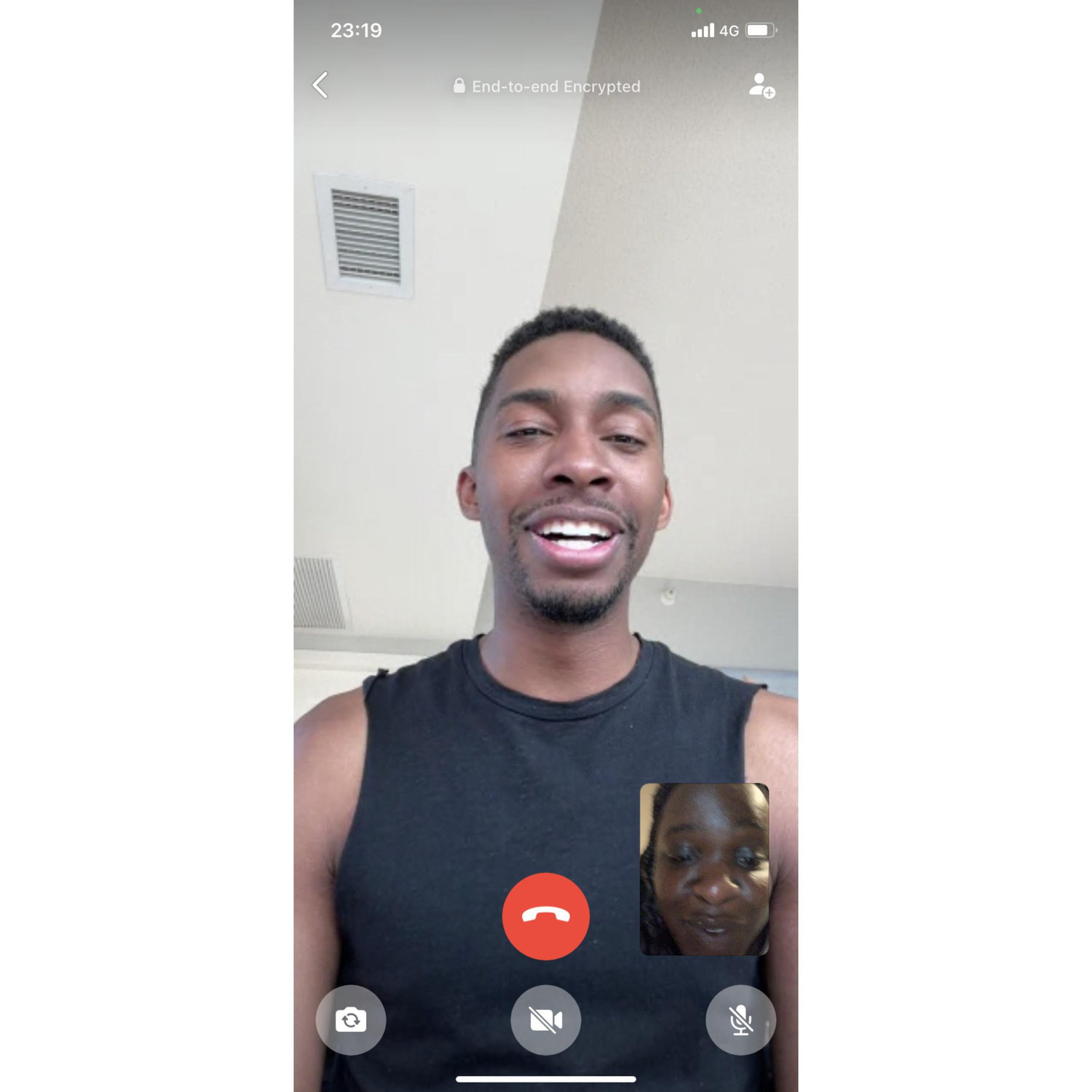Terry face-timing Christiana's friend hillary