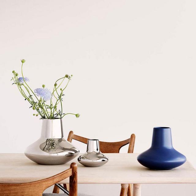 KOPPEL vase - blue stoneware, medium