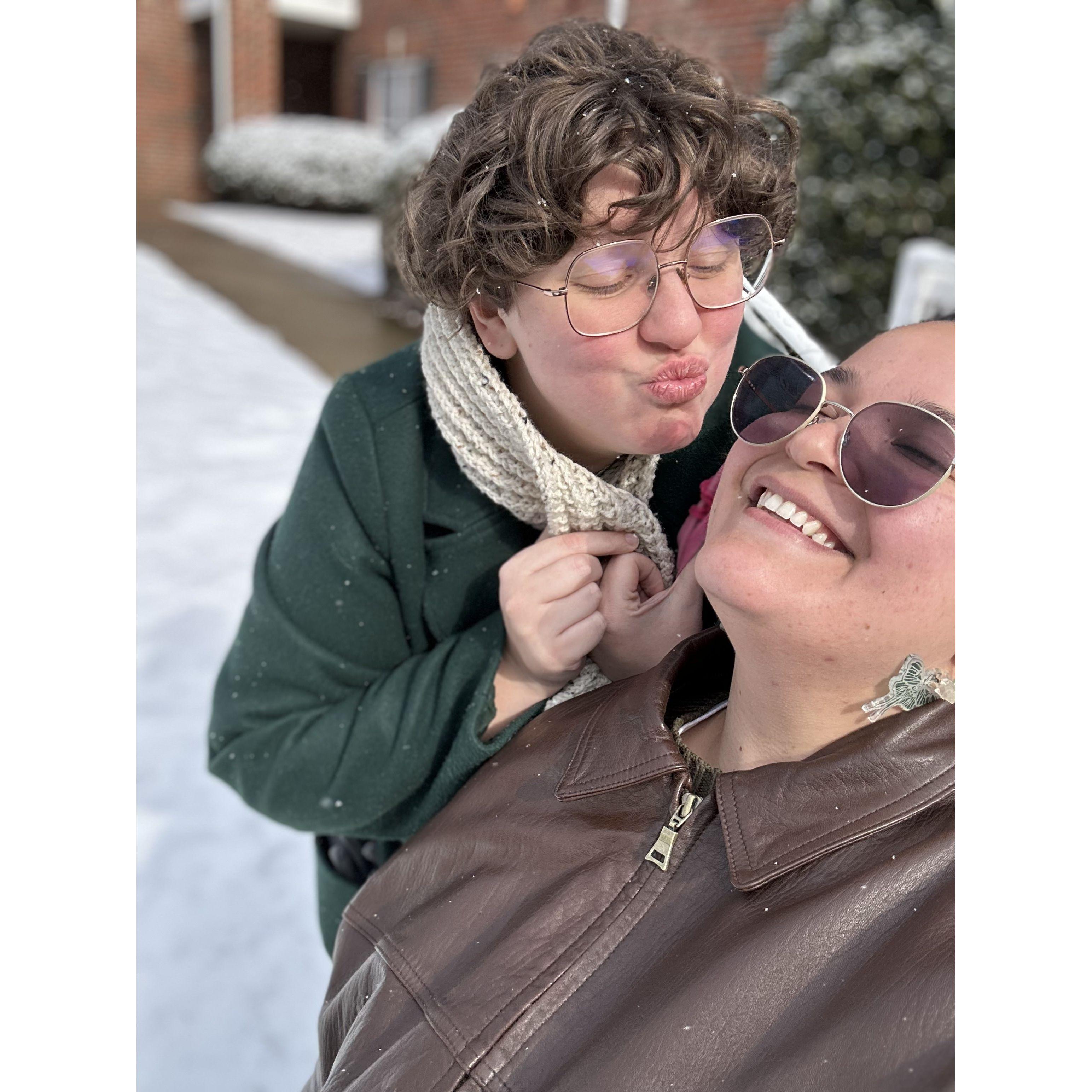 Taking advantage of the little snow Asheville gets