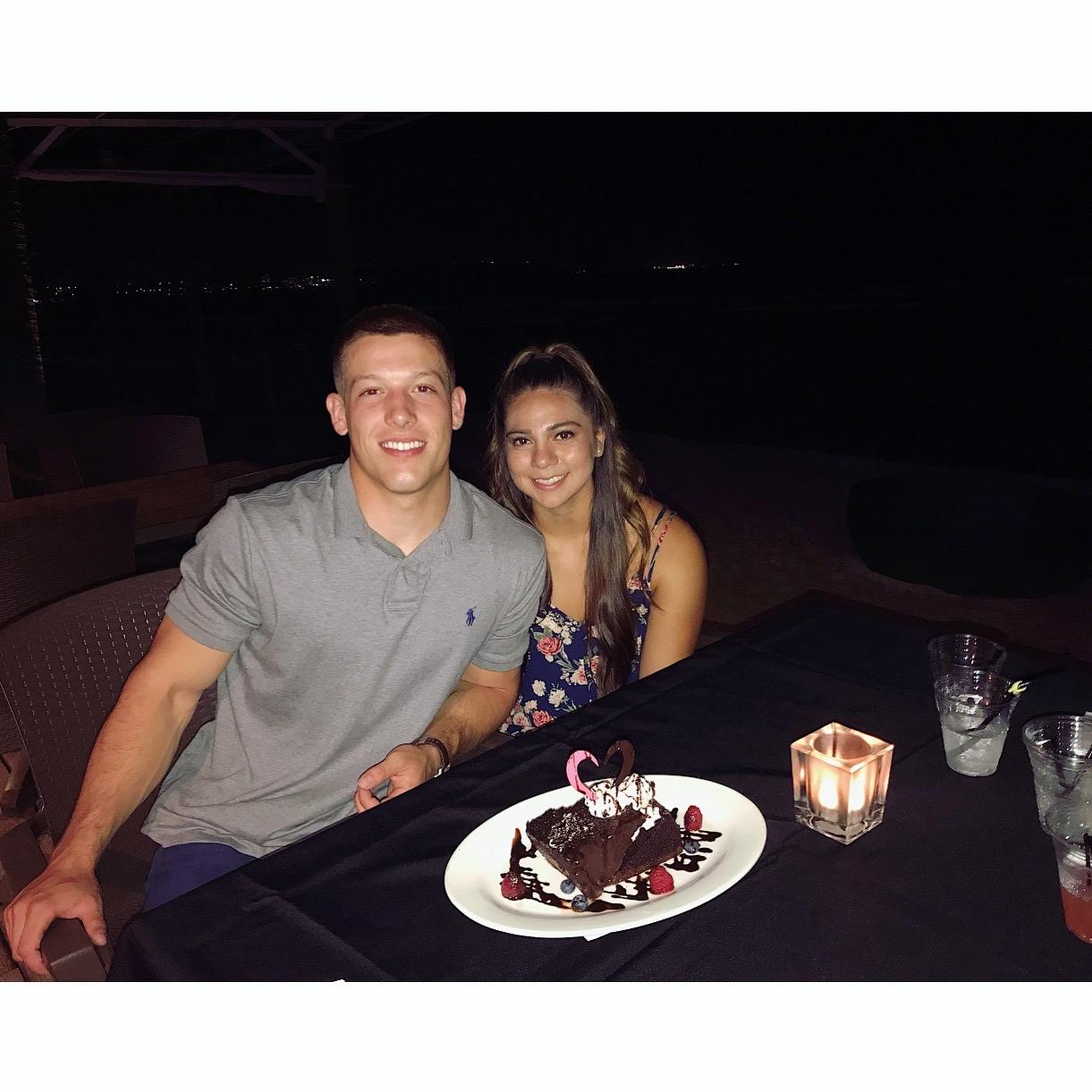 Our first Valentine’s Day & deployment together at the cutest little beach bar in Guam - 2018.