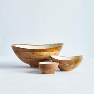 Irving 3-Piece Wood & Lacquer Bowl Set