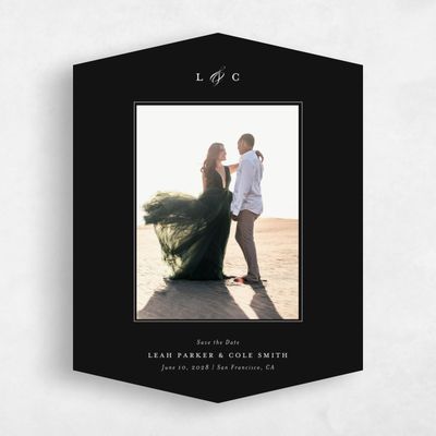 Black Diamond Wedding Save the Date - Ivoire Photo