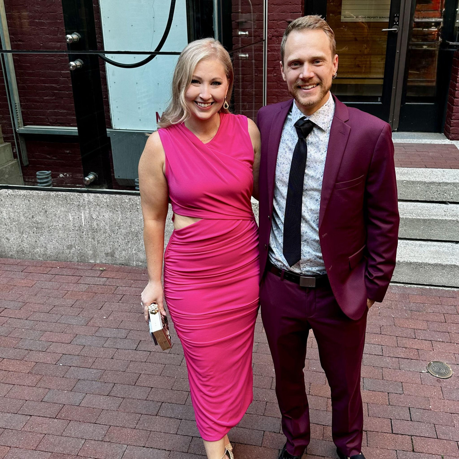 Our first photo together in Vancover, before we started dating
