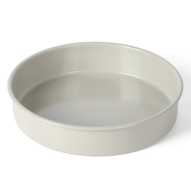 Martha Stewart Gallen 8 Inch Round Nonstick Carbon Steel Cake/Bake Pan - Cool Grey