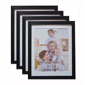 Giftgarden Black 8x10 Picture Frame Wall Decor for 8 by 10 Inch Photo Set of 4