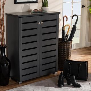 Adalwin 2-Door Wooden Entryway Shoe Storage Cabinet