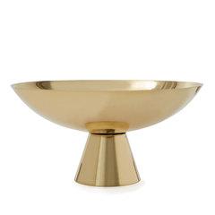 Brass Pedestal Bowl, Low